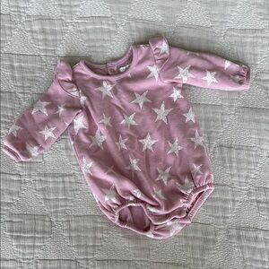 Grayson Mini Pink Starry Long Sleeve Bodysuit